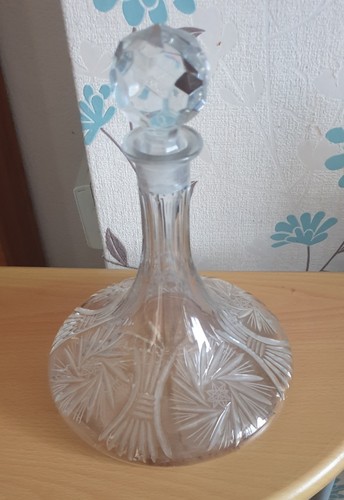Vintage cut crystal - , flat