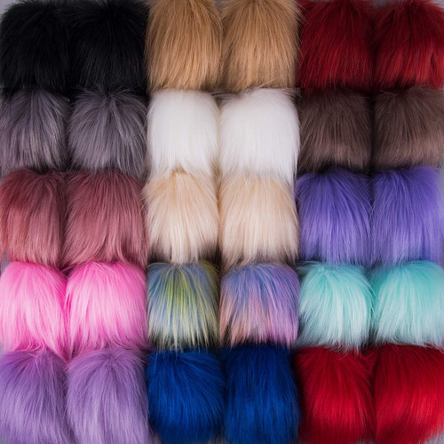 Siquk pieces faux fur pom - faux,