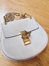 Chloé Drew Crossbody Bag – Pink Leather – Gold Chain Strap