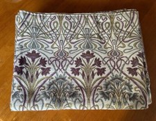 Tapestry Style Curtains Lined Heavy Beige Gold Mauve Floral Design Pencil Pleat