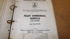 BMC.Service parts list.Heavy commercial vehicles.1964 onwards.Original manual.