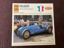 Delahaye Single Seater Specials, 1946-50Competition Car, France, Collectors Card