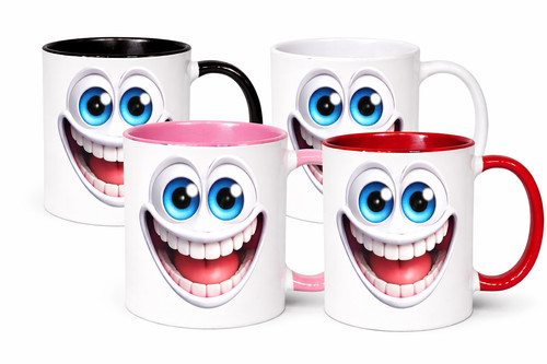 Funny smiley face coffee - smiley, mug