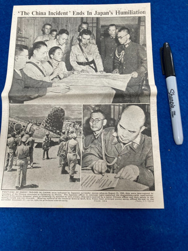 1945 ww2 news clipping japan - ww2,