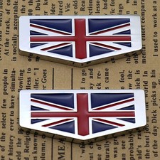 2PCS 3D Metal Union Jack UK