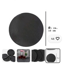 28x Linea Natural Slate Round Coasters 10 cm Laser Engraving Craft Wholesale