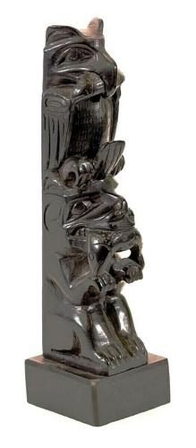 Haida argillite carving two - argillite,
