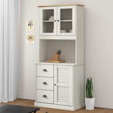 Dresser Top VIGO White 78x30x100 cm Solid Wood Pine vidaXL