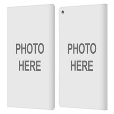 CUSTOM CUSTOMISED PERSONALISED CUSTOM LEATHER BOOK WALLET CASE FOR AMAZON FIRE