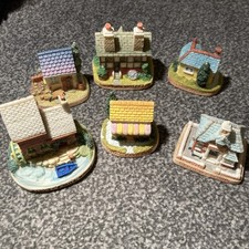 6 Vintage Tetley Miniature Houses 1990’s free gift. Fresh from boxes 1995 Lyons 