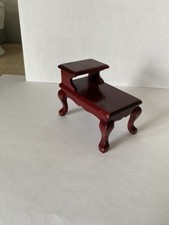 12th Scale Dolls House Mahogany Telephone Table/seat