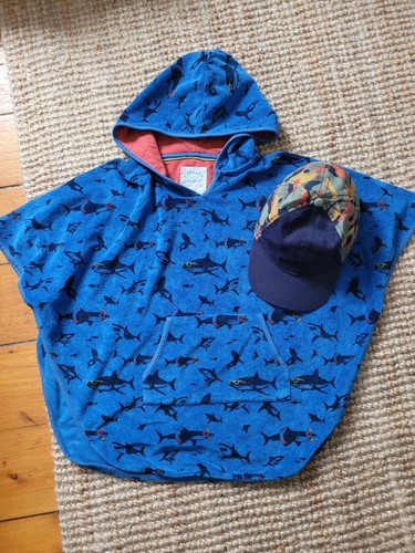 Fatface shark towelling poncho - fatface,