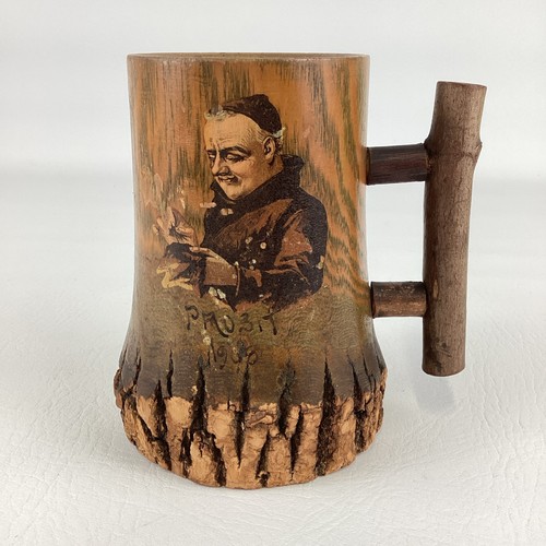Wooden stein mug monk folk - wooden,