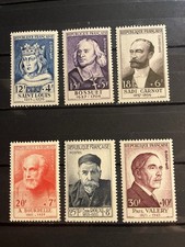 French stamps 1954 - french,