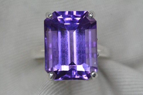 Certified amethyst ring - ring, 11.14