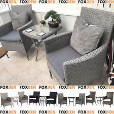 Bistro Table and Chairs Set 2 Seater Rattan Garden Patio Furniture Coffee Wicker