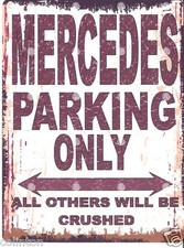 large Mercedes metal parking