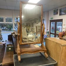 19th century Victorian  full length free standing cheval mirror On Castors