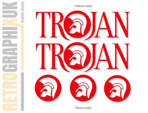 Trojan ska stickers rude - x2,