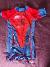 Spiderman One Piece Swimsuit Swimming Costume Surf Suit all in one 2 yrs
