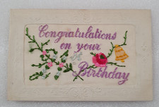 WW1 Embroidered Silk Postcard