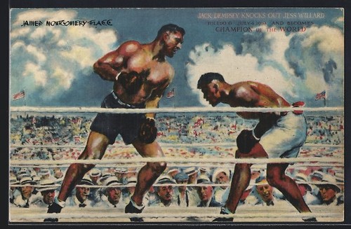 Artist postcard jack dempsey - artist,