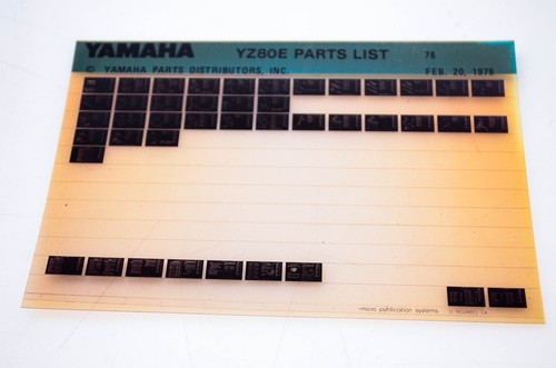 Oem yamaha yz80e 1979 - yz80e, 1979/february