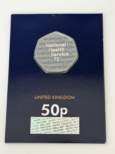 50p coin 2023 nhs 75th - coin,