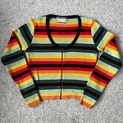 Onyx womens striped rib - onyx, knit