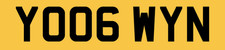 ARE YOU GWYN ? PRIVATE CAR REG NUMBER PLATE YO06 WYN FEES PAID GWIN GWYNN GWY