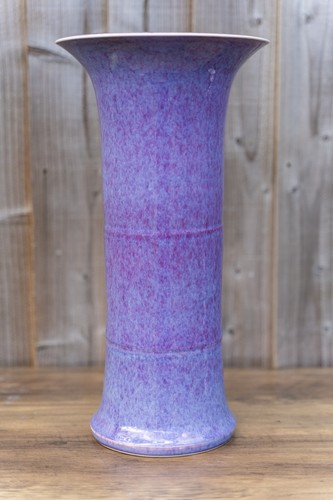 Chinese flambe glaze vase - chinese,