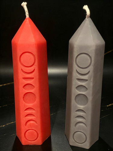 Moon phases candle - phases, pure