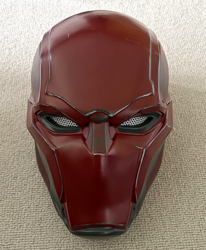 Red hood helmet mask adult - hood,