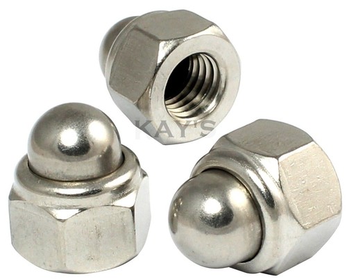 Dome nuts stainless - a2, steel
