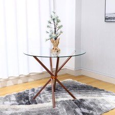 Round Tempered Glass Dining