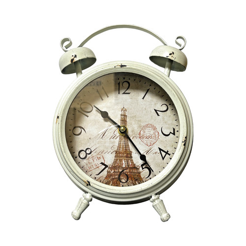 Mantel clock cream rustic - mantel,