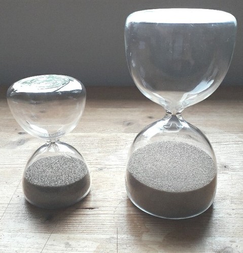Large and small glass egg - large,