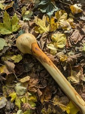 Large Heavy Duty Yew Shillelagh Walking Stick Knob Ball handle Beautiful Cane 