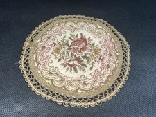 Pretty Vintage Group Muylle Floral Embroidered Tapestry Doily Place Mat Doily