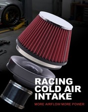 UNIVERSAL 4" 101mm VELOCITY STACK COLD AIR INTAKE WITH AIR FILTER & COUPLER 