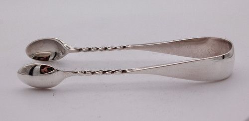 Sterling silver sugar tongs - silver,