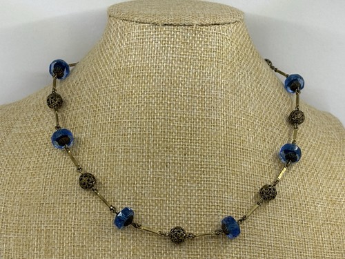 Vintage 1930s czech blue - czech, glass