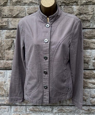 Ladies Jeans & Co Mink Denim Feel Button Front Jacket Coat UK 12