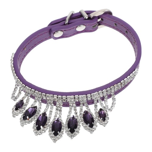 Rhinestone dog collar pet cat - pet,