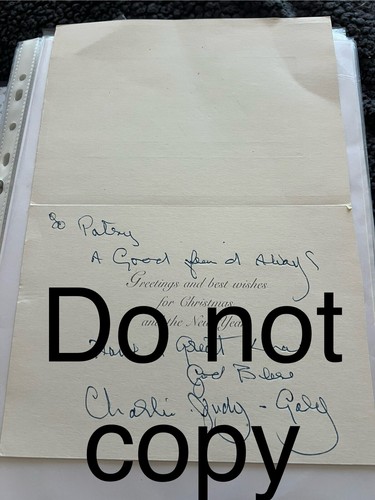 Charlie kray signed christmas - signed,