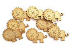 Lion African Animal Wooden Craft Shape MDF Embellishment Laser Cutout Decoration