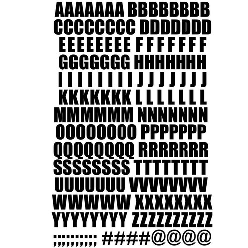 Numbers letters vinyl - letters,