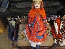 Spanish doll in costume - hand painted face - 24 inches in height.