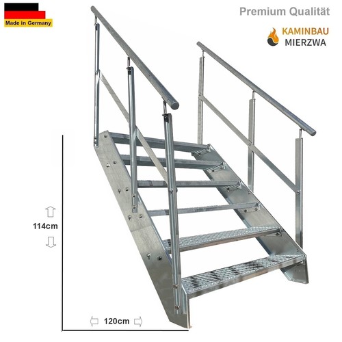 Premium steel stair steps - steel,