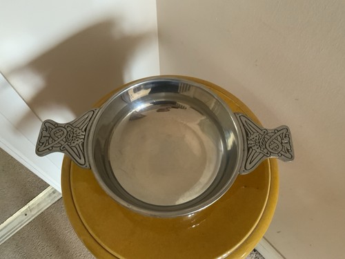 Very large pewter quaich - pewter,
